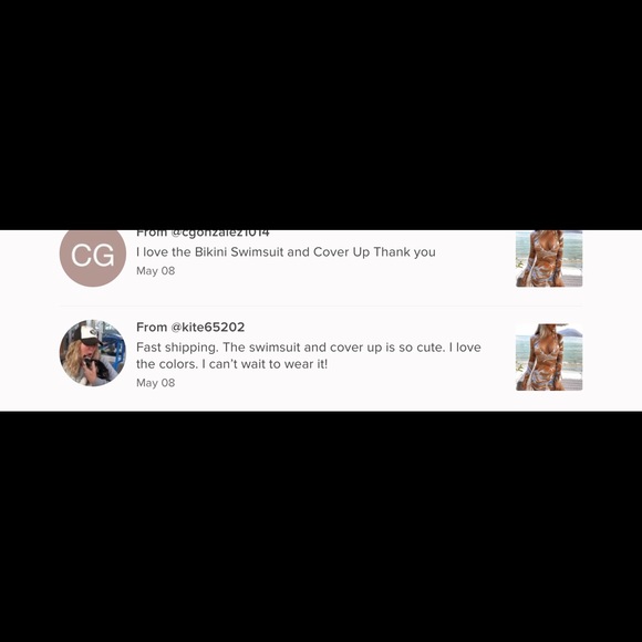 NEW Triangle Bikini Swimsuit & Cover Up - Picture 2 of 9